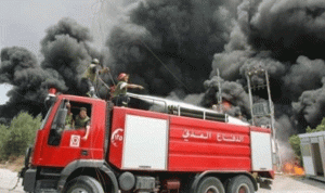 عناصر الدفاع المدني تسيطر على حريق الاوزاعي والأضرار مادية