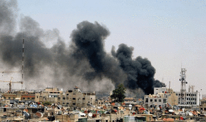 بالفيديو… قتلى في قصف صاروخي على دمشق