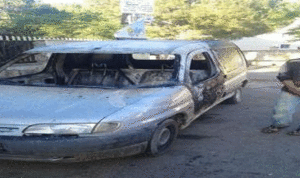 احراق سيارة سوري في زوطر الشرقية