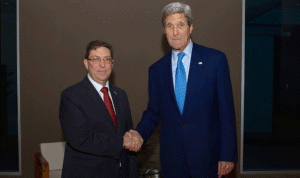 لقاء تاريخي بين وزيري الخارجية الأميركي والكوبي