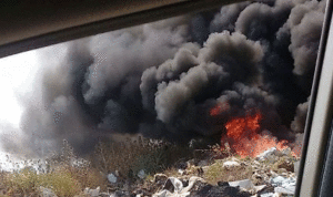 حريق في تجمع نفايات في ابي سمراء في طرابلس