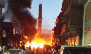 انفجار بمسجد في صنعاء اثناء صلاة عيد الاضحى