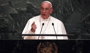 بالصور.. البابا يرحب من الامم المتحدة بالاتفاق النووي
