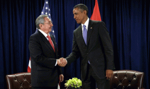 أوباما إلتقى كاسترو في نيويورك
