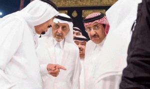 العاهل السعودي تفقد موقع “رافعة الحرم”