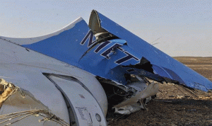 صور حطام الطائرة الروسية المنكوبة في مصر