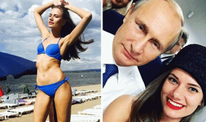 بالصور.. سيلفي لبوتين مع عارضة روسية!