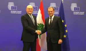 سلام التقى رئيس المجلس الأوروبي وزار مقر الجالية في بروكسل