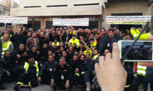 إعتصام لمتطوعي الدفاع المدني في عكار