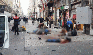 بالصور والفيديو.. تفجير انتحاري يهز شارع الإستقلال في اسطنبول