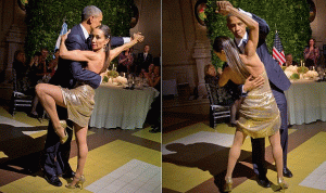 أوباما… من رئيس الى راقص تانغو! (بالفيديو)