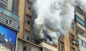 حريق في شقة سكنية في بئر العبد