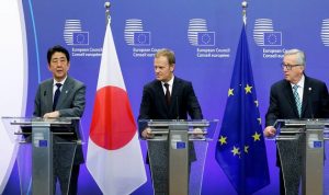 رئيس وزراء اليابان “يأمل” بإتمام اتفاقية التجارة الحرة مع الاتحاد الأوروبي
