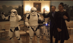بالفيديو… أوباما يرقص مع أبطال “حرب النجوم”!