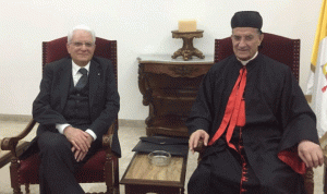 الراعي التقى الرئيس الايطالي في مطرانية بيروت
