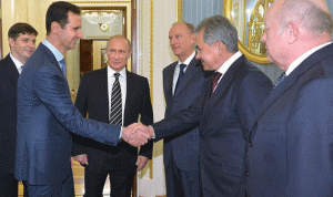 الأسد يجتمع مع وزير الدفاع الروسي