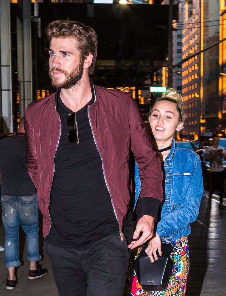 Miley Cyrus and Liam Hemsworth put on a rare display of PDA as they headed out in NYC, New York for a date night. The once again reunited couple headed to the SoHo House for Dinner with a few pals. Pictured: Liam Hemsworth, Miley Cyrus Ref: SPL1302310 140616 Picture by: Allan Bregg / Splash News Splash News and Pictures Los Angeles: 310-821-2666 New York: 212-619-2666 London: 870-934-2666 photodesk@splashnews.com