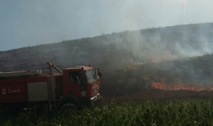 حريق في خراج 4 بلدات جنوبية والدفاع المدني عمل على اخماده
