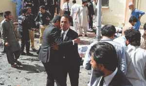 إضراب للمحامين في باكستان احتجاجا على اعتداء كويتا