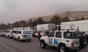 الغارات الجوية توقف قافلة مساعدات دولية إلى ريف حمص!