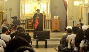 صلاة من أجل السلام في سوريا في كاتدرائية مارجرجس البطريركية للسريان الارثوذكس في دمشق