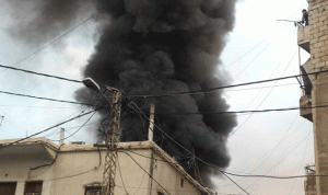 حريق في بورة لجمع إطارات السيارات عند أطراف الجديدة البوشرية