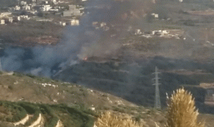 الدفاع المدني يعمل على إخماد حريق في منطقة زغرتا