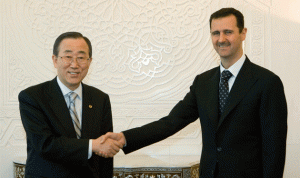 نظام الأسد يهاجم بان كي مون