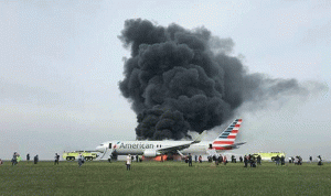 جرحى بحريق في طائرتين بشيكاغو وفلوريدا