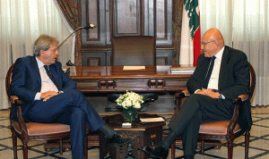 سلام عرض التطورات مع وزير خارجية إيطاليا