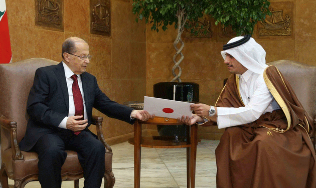aoun-qatar-foreign-minister