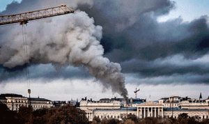 حريق في سطح مبنى البرلمان النمسوي وأضرار محدودة