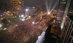 تظاهرة كبيرة في سيول للمطالبة بإقالة رئيسة كوريا الجنوبية