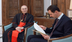 الأسد يتسلم رسالة من قداسة البابا