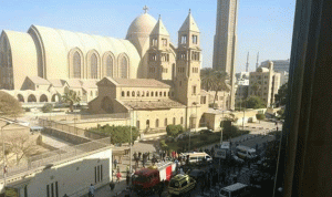 بالصور والفيديو… إنفجار داخل كاتدرائية المرقسية بالقاهرة