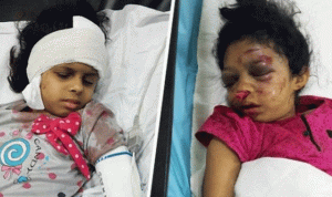 خادمة إثيوبية تعتدي بوحشية على طفلتين وأمهما!