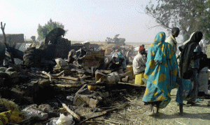 90 قتيلا في قصف مخيم للنازحين في نيجيريا