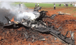 تحطم طائرة عسكرية سورية بمطار النيرب بريف حلب