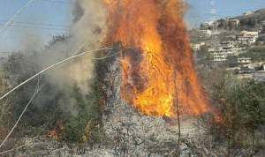 حريق في خراج بلدة خريبة الجندي في عكار