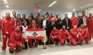 منتخب لبنان الفائز في بطولة غرب آسيا يصل بيروت