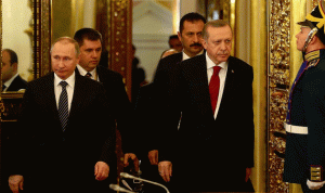 أردوغان من موسكو: تنسيق عسكري كامل مع روسيا بشأن سوريا