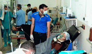 قصف مستشفى يعالج ضحايا الكيميائي في إدلب