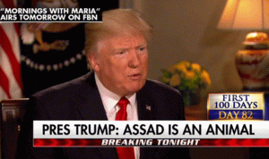 ترامب: بشار الأسد “حيوان” (بالفيديو)