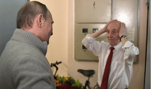 بالصور… من فاجأ بوتين في عيد ميلاده!