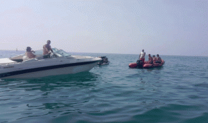 انقاذ خمسة أشخاص احتجزوا على متن زورق مقابل شاطئ الجيه
