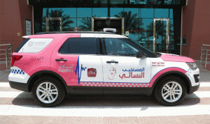 بالصور… سيارة إسعاف نسائية تدخل الخدمة في دبي