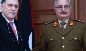 حفتر والسراج: الحل في ليبيا لن يكون إلا سياسيا