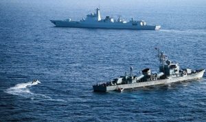 تصادم بين سفينتين في بحر الصين