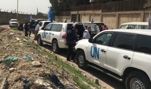 قافلة المساعدات تدخل الغوطة
