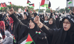 تظاهرة في جاكرتا ضد نقل أميركا سفارتها إلى القدس